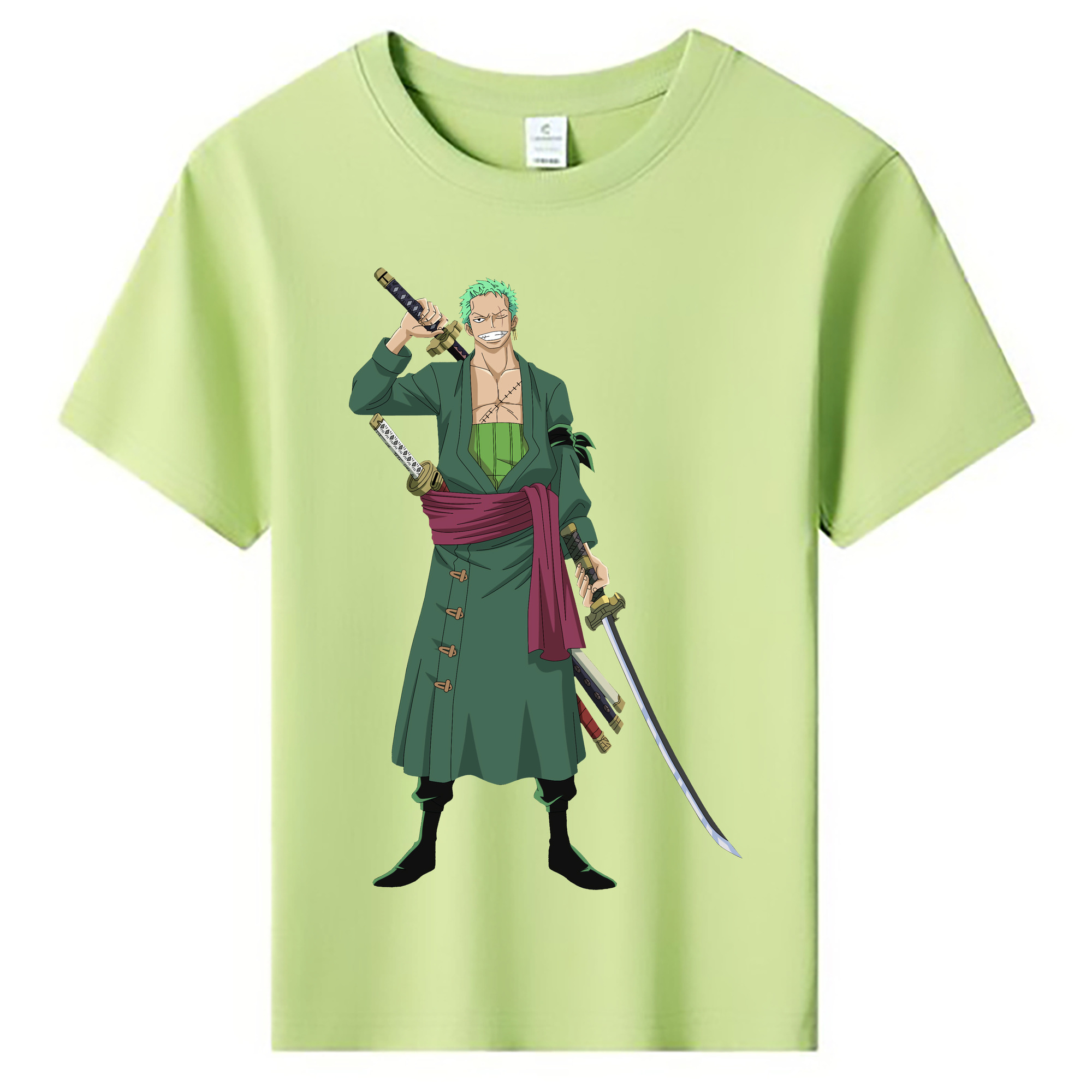 ワンピース ロロノア・ゾロ ONE PIECE Roronoa Zoro 綿100％キッズTシャツ（フロントプリント）